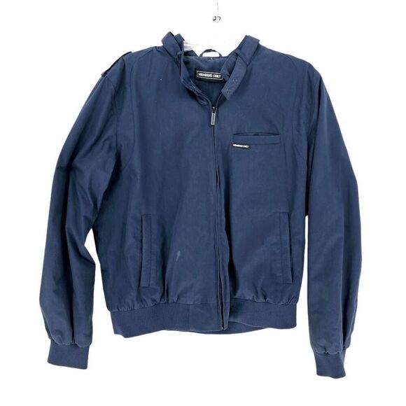 Vintage 80s Men's Members Only Jacket Navy Blue L - Picture 1 of 5